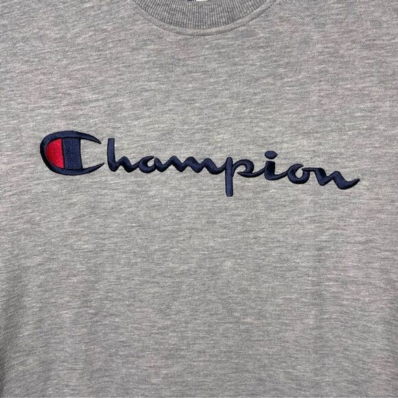 Champion Men's Gray Fleece Pullover Sweatshirt New - Picture 7 of 8